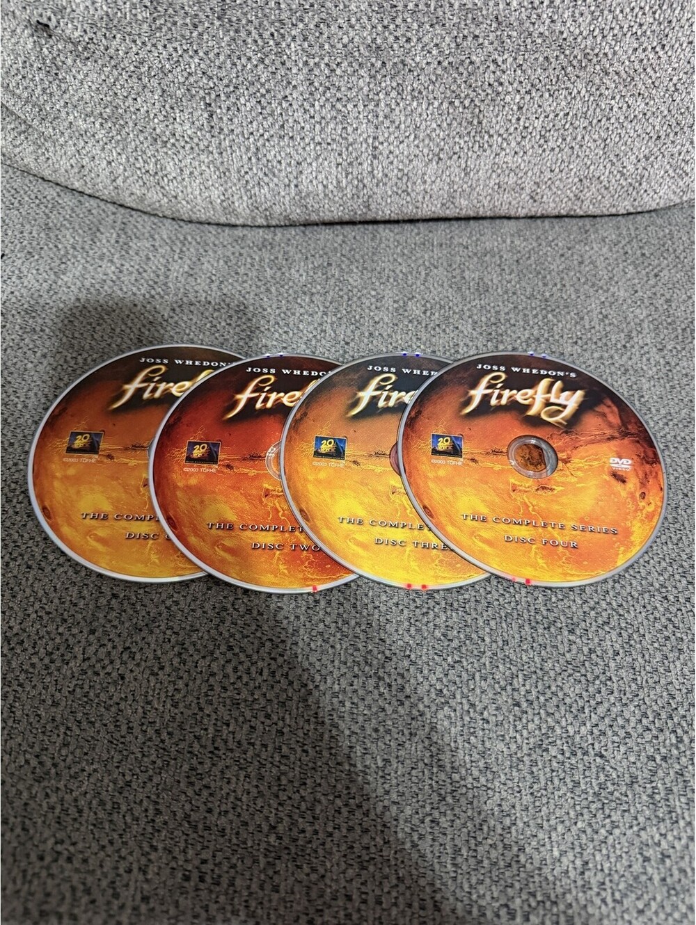 Firefly The Complete Series 4 Disc DVD Set Joss Whedon Fox Discs Only Sci-Fi